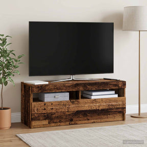 Vidaxl led tv-meubel oud hout bewerkt hout