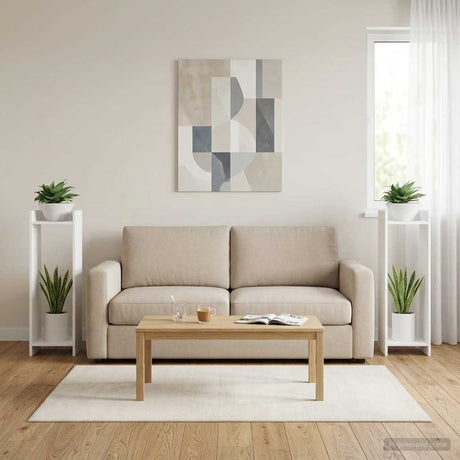 Vidaxl plantenstandaard 2 st wit 30 x 30 x 100 cm bewerkt hout
