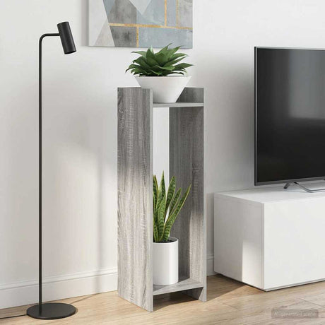 Vidaxl plantenstandaard 2 st grijs sonoma 30 x 30 x 100 cm