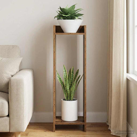 Vidaxl plantenstandaard oud hout 30 x 30 x 100 cm bewerkt hout