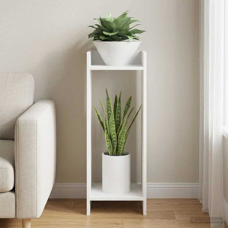 Vidaxl plantenstandaard wit 30 x 30 x 80 cm bewerkt hout