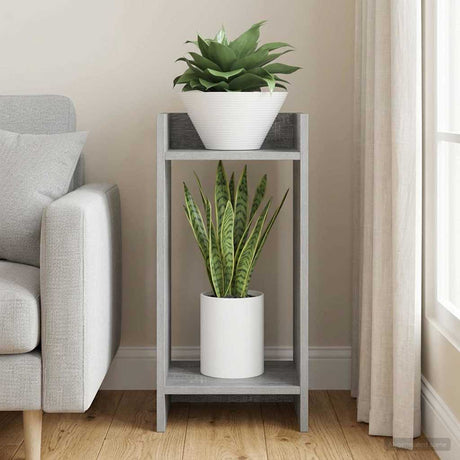 Vidaxl plantenstandaard grijs sonoma 30 x 30 x 60 cm bewerkt hout