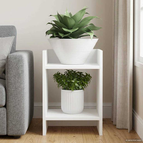 Vidaxl plantenstandaard wit 30 x 30 x 40 cm bewerkt hout