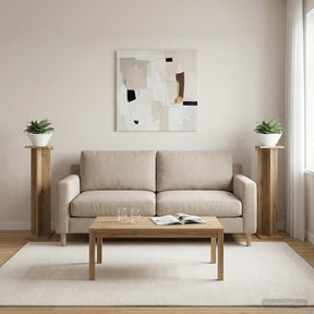 Vidaxl plantenstandaard 2 st artisanaal eiken 25 x 25,5 x 100,5 cm