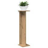 Vidaxl plantenstandaard 2 st artisanaal eiken 25 x 25,5 x 100,5 cm