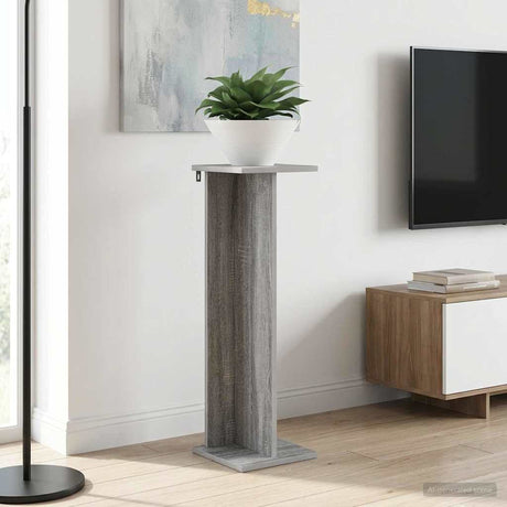 Vidaxl plantenstandaard 2 st grijs sonoma 25 x 25,5 x 80,5 cm