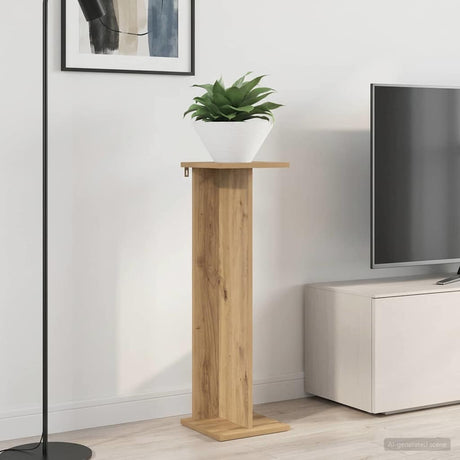 Vidaxl plantenstandaard 2 st artisanaal eiken 25 x 25,5 x 80,5 cm