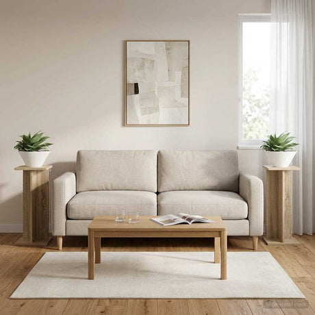 Vidaxl plantenstandaard 2 st sonoma eiken 25 x 25,5 x 60,5 cm