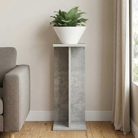 Vidaxl plantenstandaard betongrijs 25 x 25,5 x 60,5 cm bewerkt hout