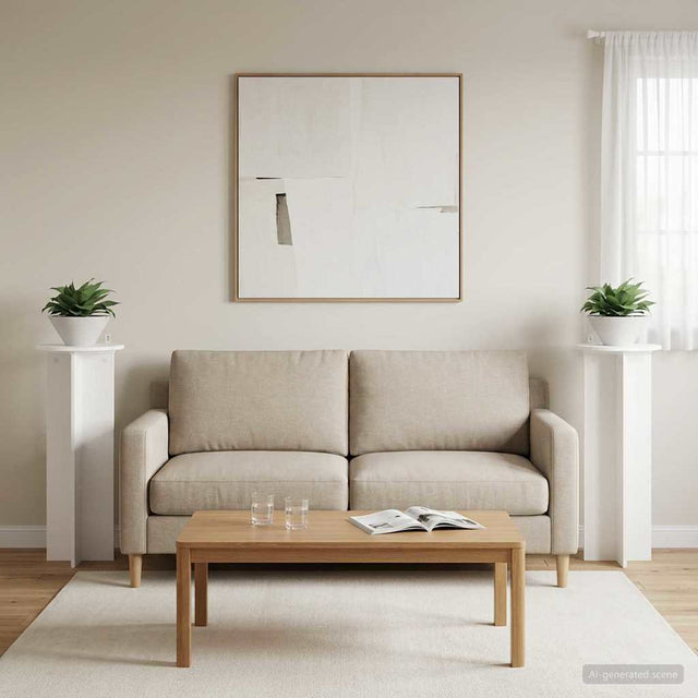 Vidaxl plantenstandaard 2 st wit ø40 x 100 cm bewerkt hout
