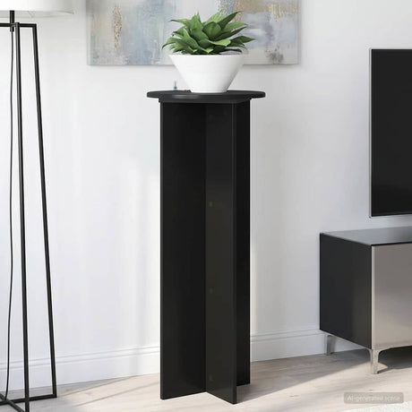Vidaxl plantenstandaard 2 st zwart ø40 x 100 cm bewerkt hout
