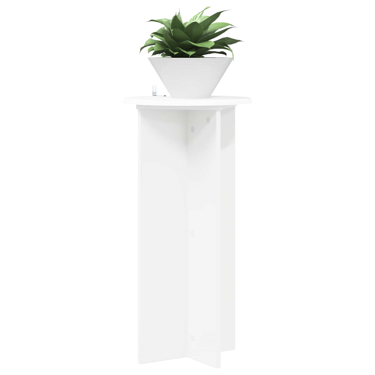 Vidaxl plantenstandaard 2 st wit ø40 x 80 cm bewerkt hout