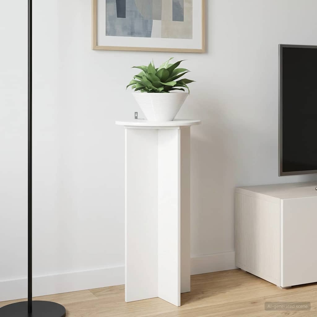 Vidaxl plantenstandaard 2 st hoogglans wit 40 x 40 x 80 cm