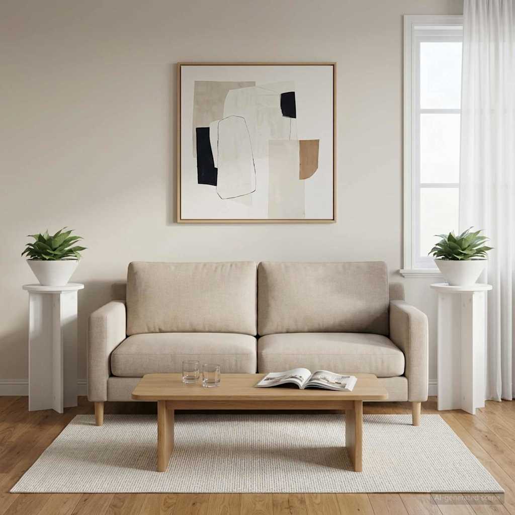 Vidaxl plantenstandaard 2 st wit ø29,5 x 60 cm bewerkt hout
