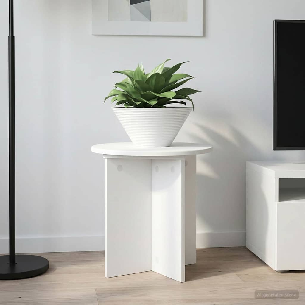 Vidaxl plantenstandaard 2 st wit ø40 x 40 cm bewerkt hout