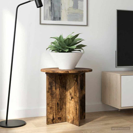 Vidaxl plantenstandaard 2 st gerookt eiken 40 x 40 x 40 cm