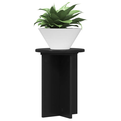 Vidaxl plantenstandaard 2 st zwart ø29,5 x 40 cm bewerkt hout