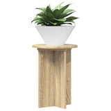 Vidaxl plantenstandaard 2 st sonoma eiken ø29,5 x 40 cm bewerkt hout