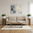 Vidaxl plantenstandaard 2 st artisanaal eiken ø29,5 x 40 cm