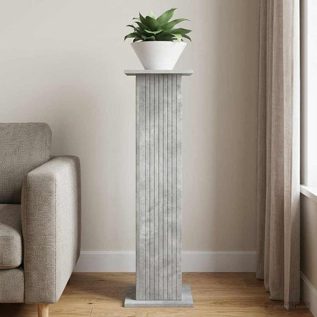 Vidaxl plantenstandaard betongrijs 30,5 x 30 x 100,5 cm bewerkt hout