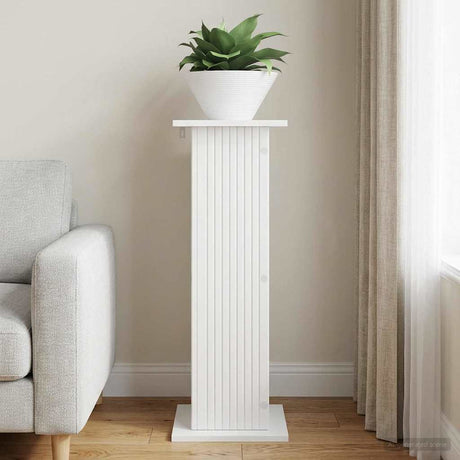 Vidaxl plantenstandaard hoogglans wit 30,5 x 30 x 80,5 cm bewerkt hout
