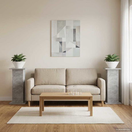 Vidaxl plantenstandaard 2 st betongrijs 30,5 x 30 x 60,5 cm