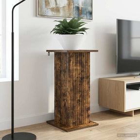 Vidaxl plantenstandaard 2 st gerookt eiken 30,5 x 30 x 60,5 cm