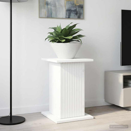 Vidaxl plantenstandaard wit 30,5 x 30 x 43 cm bewerkt hout