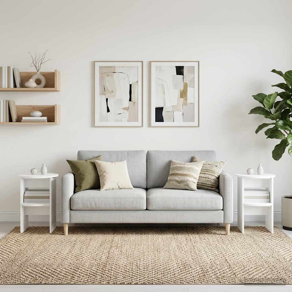 Vidaxl bijzetkast 2 st wit ø40 x 50 cm geconstrueerd hout
