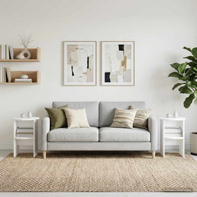 Vidaxl bijzetkast 2 st wit ø40 x 50 cm geconstrueerd hout