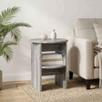 Vidaxl bijzetkast grijze sonoma ø40 x 50 cm geconstrueerd hout