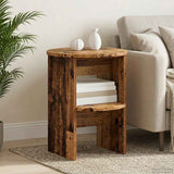 Vidaxl bijzetkast 2 st oudhout ø40 x 50 cm geconstrueerd hout