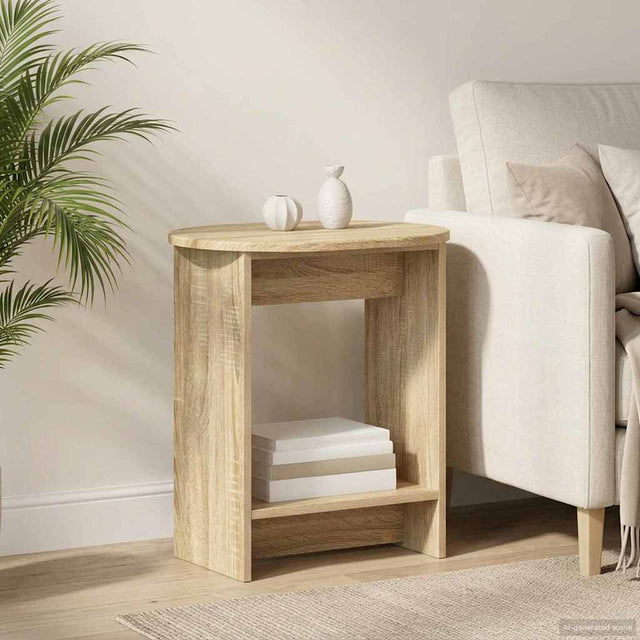 Vidaxl bijzettafel sonoma eiken 50 x 39,5 x 55 cm bewerkt hout