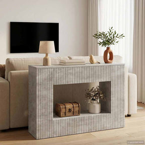 Vidaxl wandtafel beton grijs 101 x 29 x 74 cm geconstrueerd hout