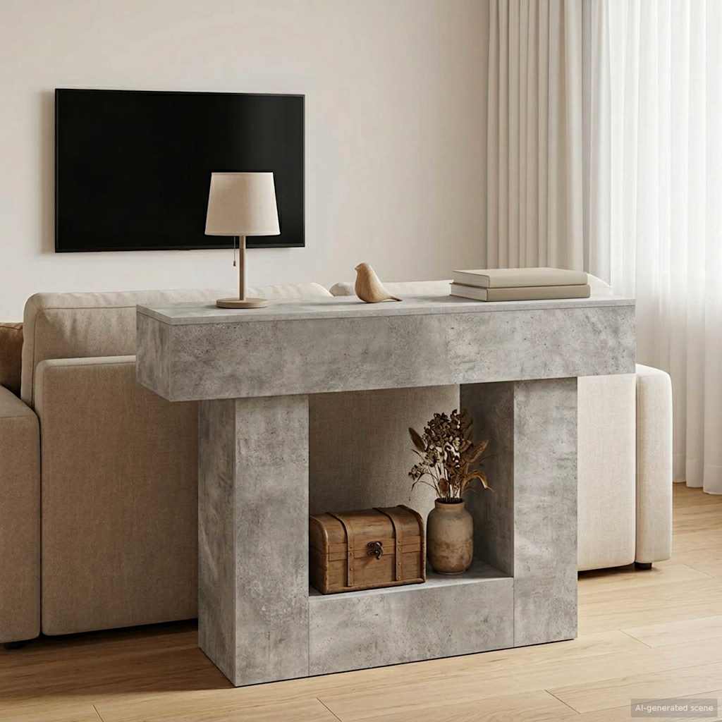 Vidaxl beton grijs 101 x 30 x 74 cm