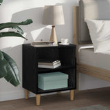 Vidaxl bed kast zwart eiken 40 x 30 x 50 cm bewerkt hout