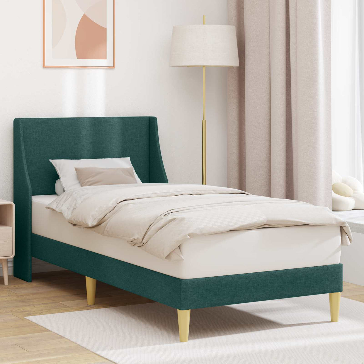 Vidaxl bedframe effen met hoofdeinde aansluitplaat