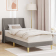 Vidaxl bedframe effen met hoofdeinde taupe 90 x 200 cm stof