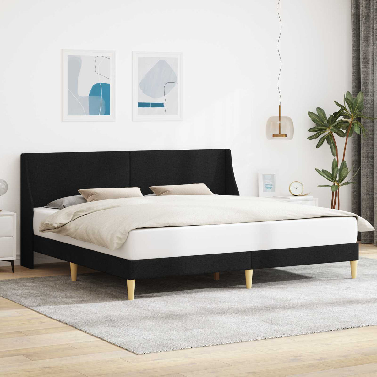 Vidaxl bedframe effen met hoofdeinde aansluitplaat
