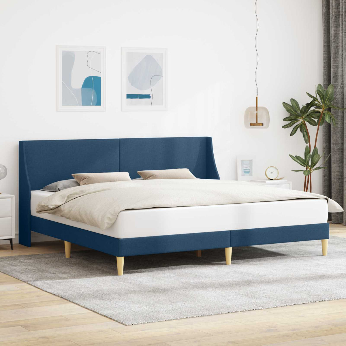 Vidaxl bedframe effen met hoofdeinde aansluitplaat