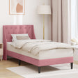 Vidaxl bedframe met hoofdeinde roze 80 x 200 cm fluweel