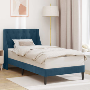 Vidaxl bedframe met hoofdeinde blauw 80 x 200 cm fluweel