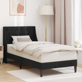 Vidaxl bedframe met hoofdeinde zwart 90 x 200 cm fluweel