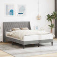 Vidaxl bedframe met hoofdeinde lichtgrijs 160 x 200 cm fluweel