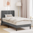 Vidaxl bedframe met hoofdeinde donkergrijs 80 x 200 cm fluweel