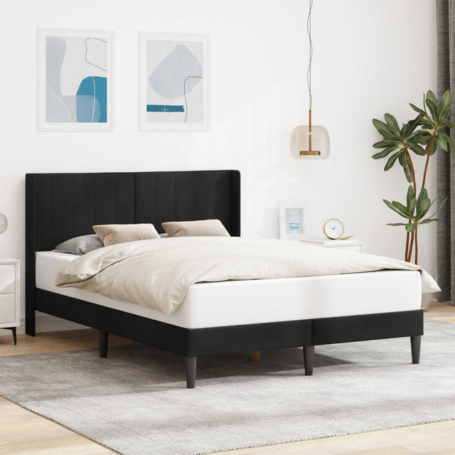 Vidaxl bedframe met hoofdeinde zwart 140 x 190 cm fluweel