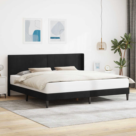 Vidaxl bedframe met hoofdeinde zwart 200 x 200 cm fluweel