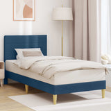Vidaxl bedframe met hoofdeinde blauw 90 x 190 cm stof