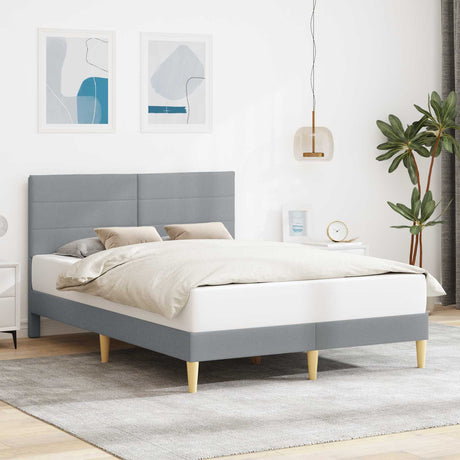 Vidaxl bedframe met hoofdeinde lichtgrijs 120 x 190 cm stof