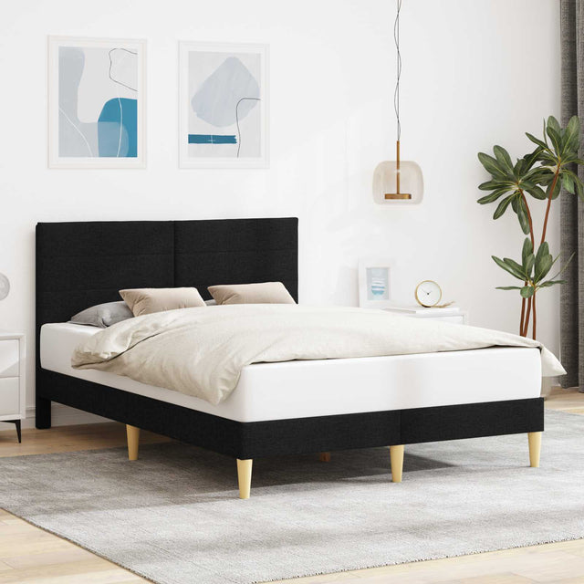Vidaxl bedframe met hoofdeinde zwart 120 x 190 cm stof